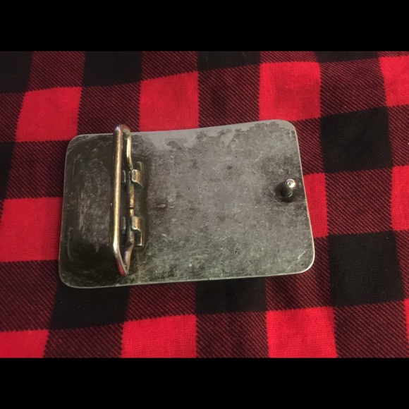 VINTAGE STEEL BELT BUCKLE 3.5”x2.25” - Picture 2 of 4